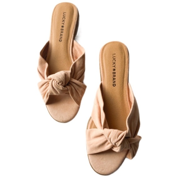 Lucky Brand Shoes - Lucky Brand Genrid suede knot tie slide sandals 8